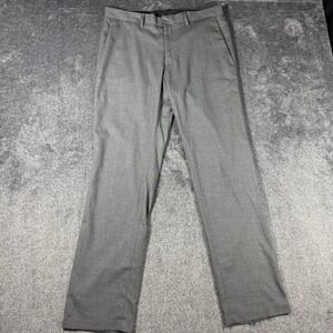Kenneth Cole Reaction Mens 33x32 Dress Pants Gray Flat Front